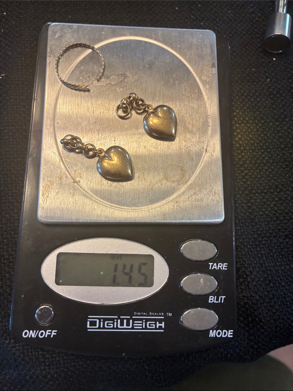 14K Gold Heart Charm scrap